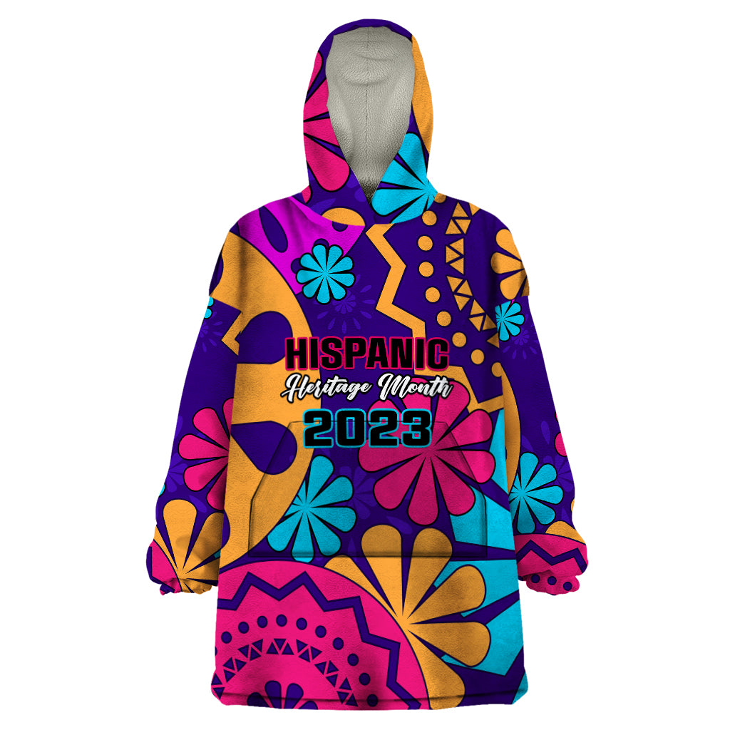 United States National Hispanic Heritage Month Wearable Blanket Hoodie Mes Nacional de la Herencia Hispana Special Version - Wonder Print Shop