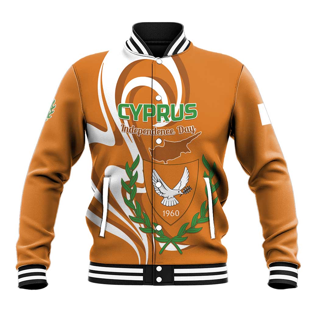 Personalized Cyprus Independence Day 1960 Baseball Jacket Kbrs Cumhuriyeti Curve Style - Wonder Print Shop