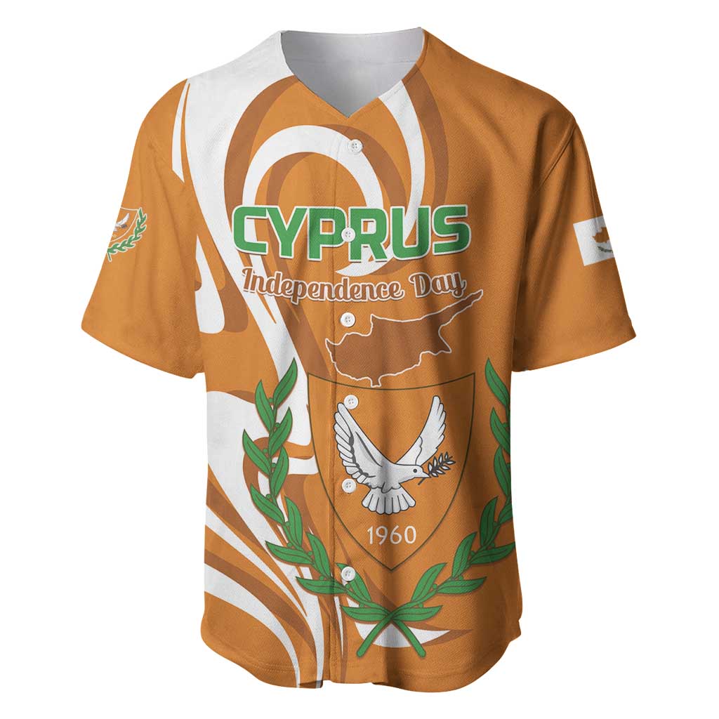 Personalized Cyprus Independence Day 1960 Baseball Jersey Kbrs Cumhuriyeti Curve Style - Wonder Print Shop
