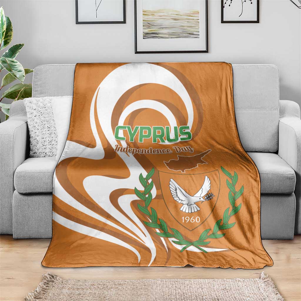 Personalized Cyprus Independence Day 1960 Blanket Kıbrıs Cumhuriyeti Curve Style