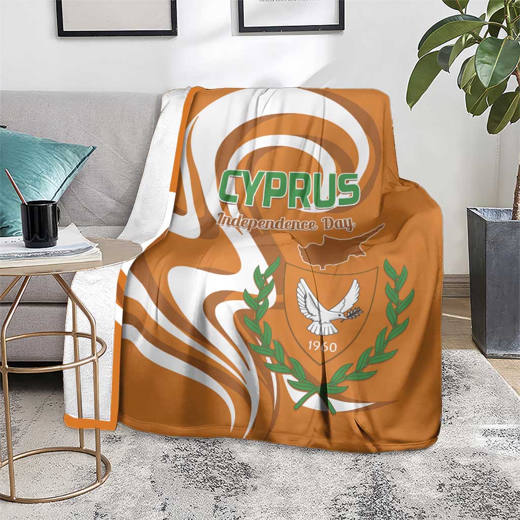 Personalized Cyprus Independence Day 1960 Blanket Kıbrıs Cumhuriyeti Curve Style