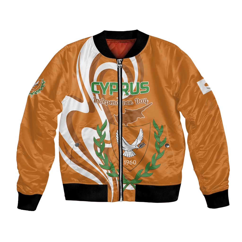 Personalized Cyprus Independence Day 1960 Bomber Jacket Kbrs Cumhuriyeti Curve Style - Wonder Print Shop