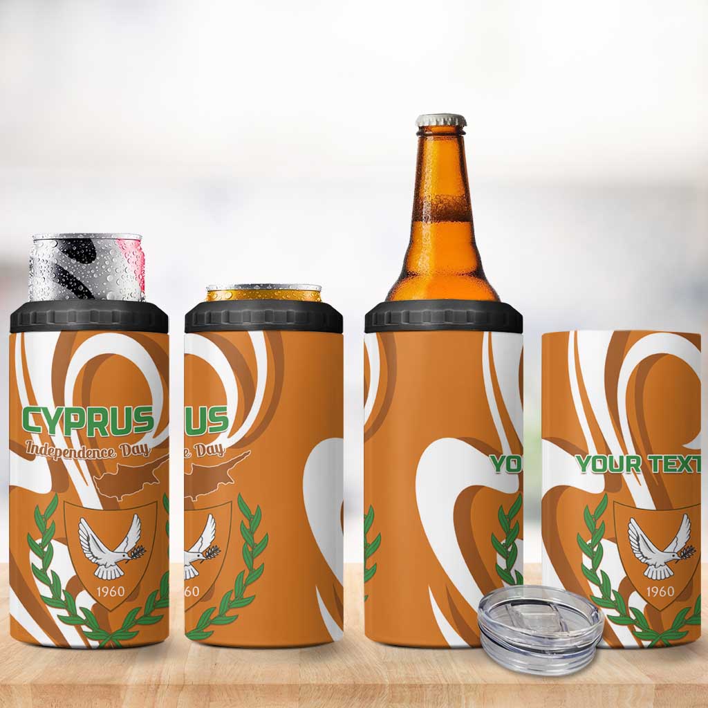 Personalized Cyprus Independence Day 1960 4 in 1 Can Cooler Tumbler Kbrs Cumhuriyeti Curve Style - Wonder Print Shop