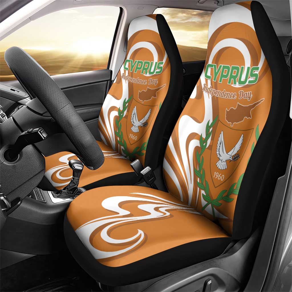 Personalized Cyprus Independence Day 1960 Car Seat Cover Kbrs Cumhuriyeti Curve Style - Wonder Print Shop