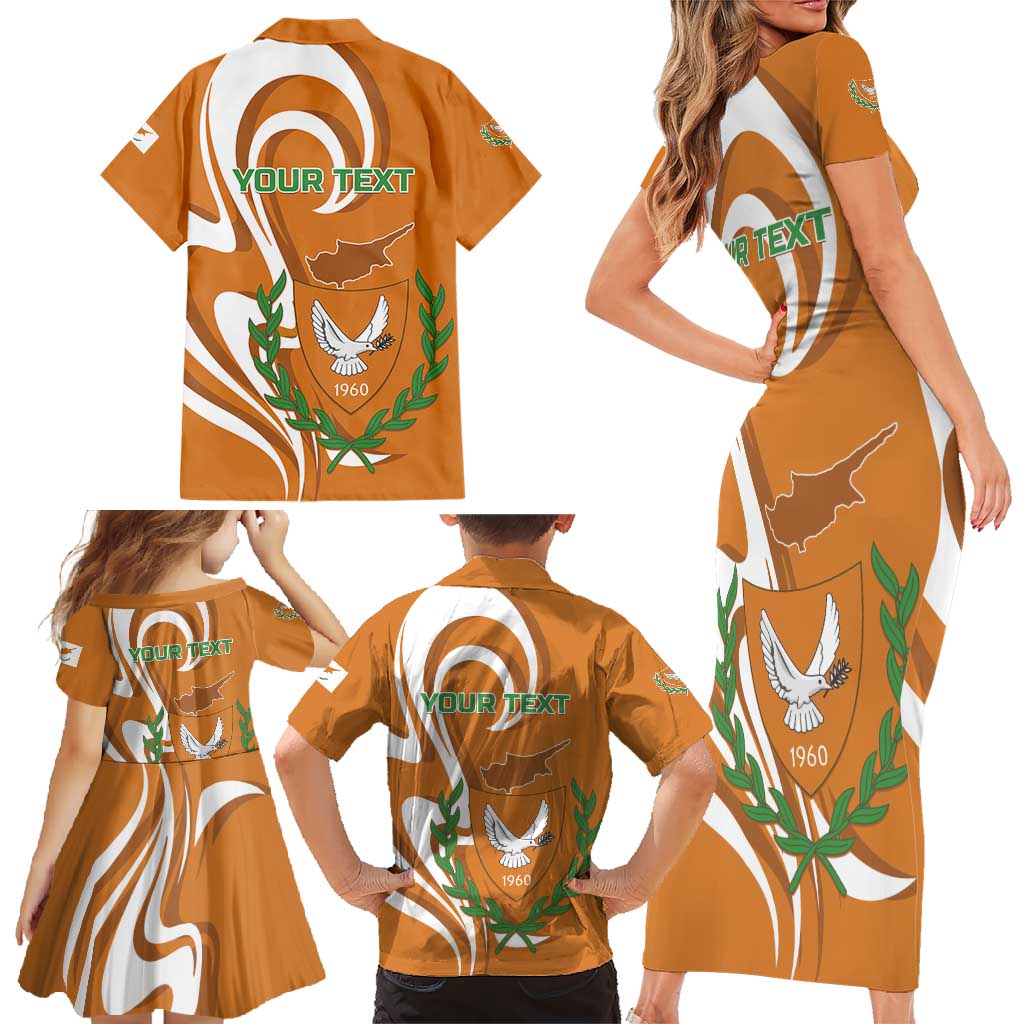 Personalized Cyprus Independence Day 1960 Family Matching Short Sleeve Bodycon Dress and Hawaiian Shirt Kbrs Cumhuriyeti Curve Style - Wonder Print Shop