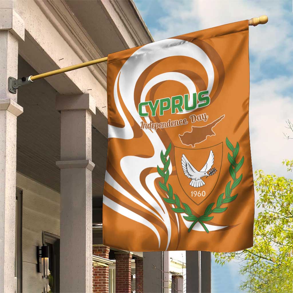Personalized Cyprus Independence Day 1960 Garden Flag Kbrs Cumhuriyeti Curve Style - Wonder Print Shop