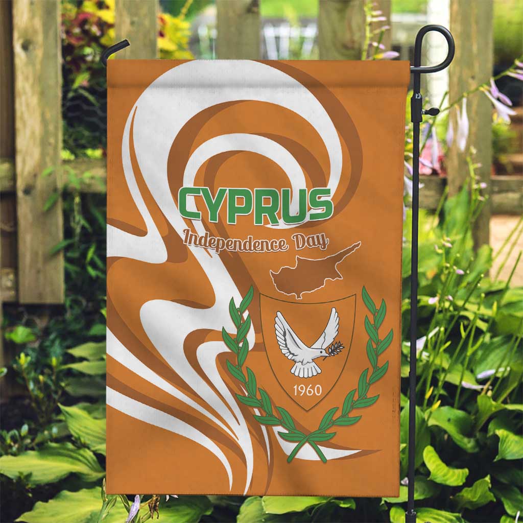 Personalized Cyprus Independence Day 1960 Garden Flag Kbrs Cumhuriyeti Curve Style - Wonder Print Shop