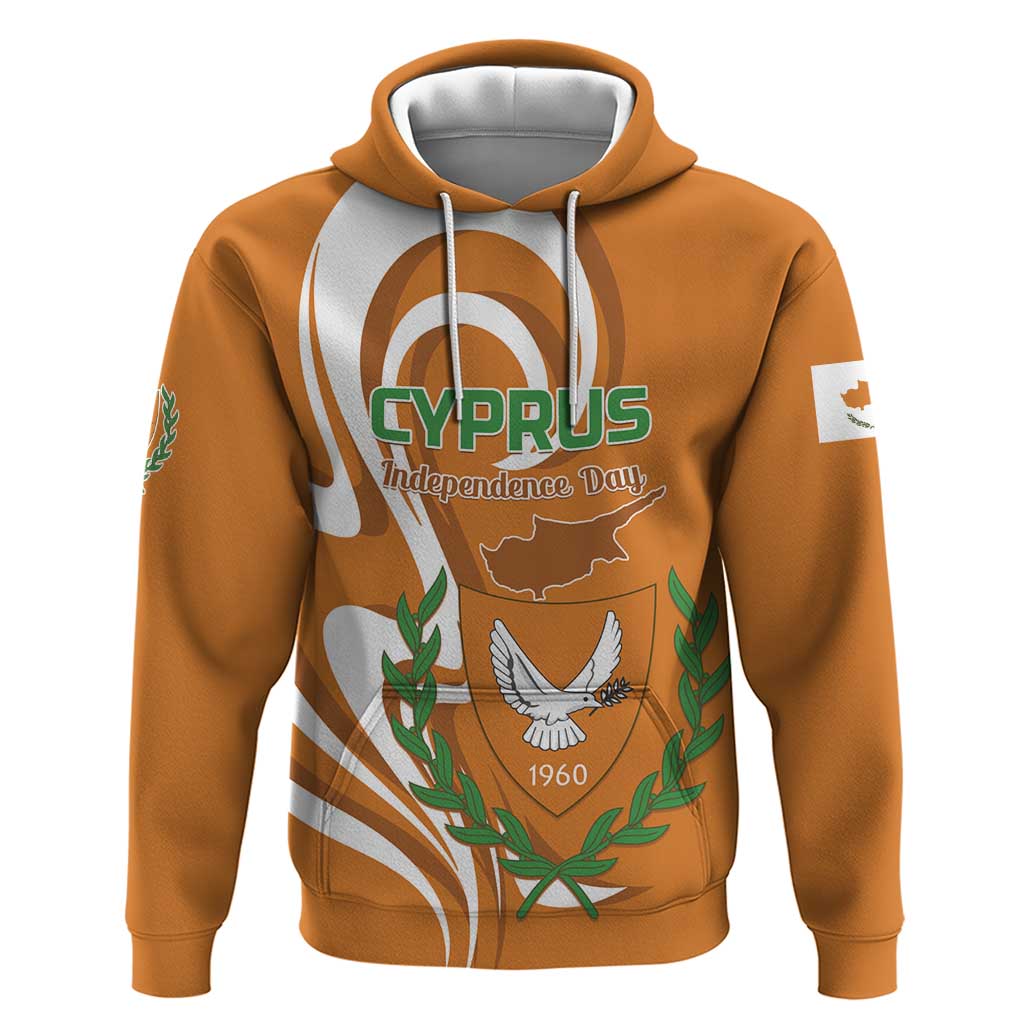 Personalized Cyprus Independence Day 1960 Hoodie Kbrs Cumhuriyeti Curve Style - Wonder Print Shop