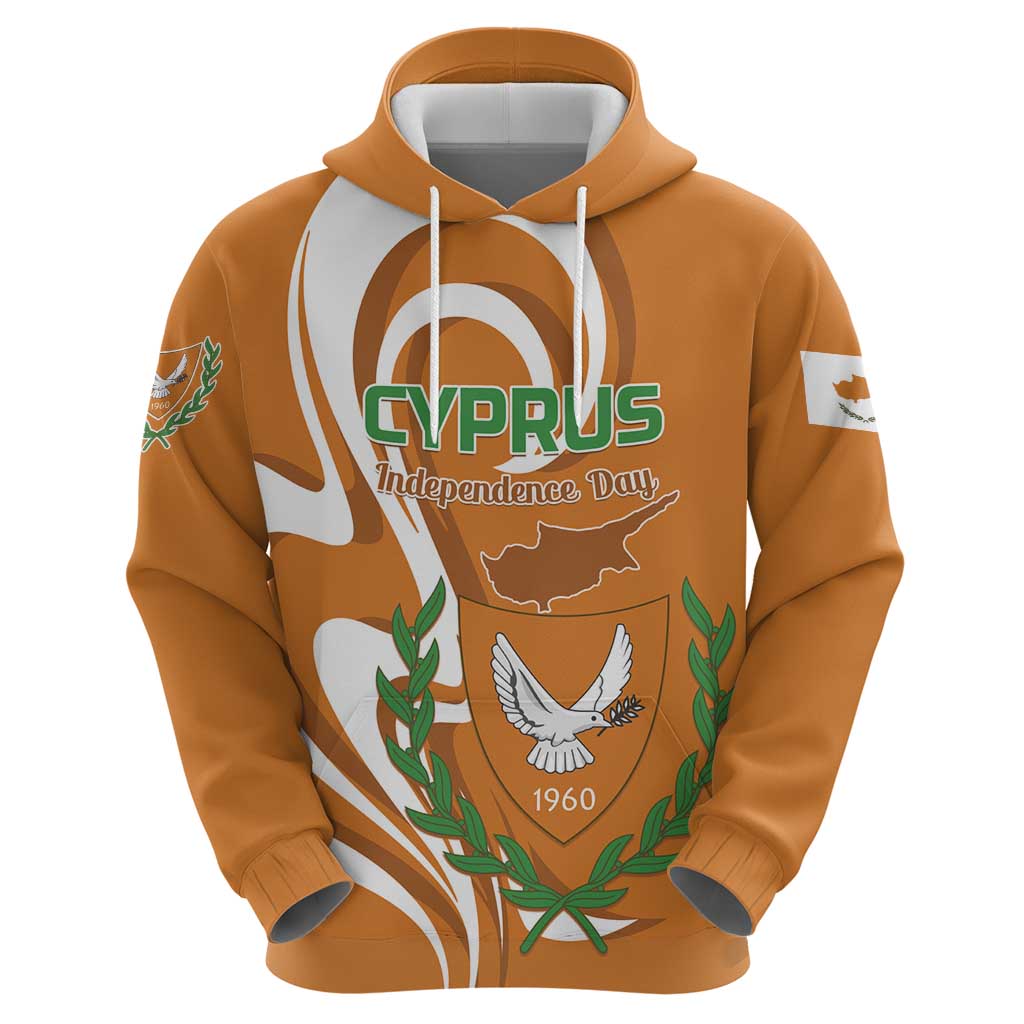 Personalized Cyprus Independence Day 1960 Hoodie Kbrs Cumhuriyeti Curve Style - Wonder Print Shop