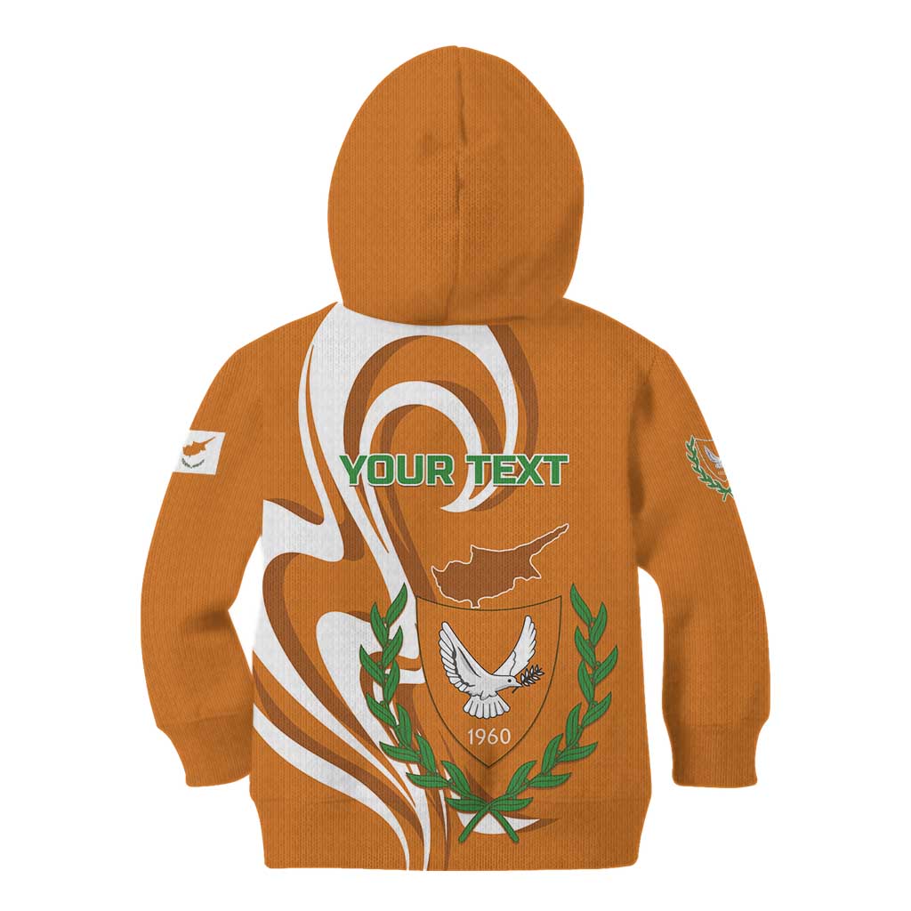 Personalized Cyprus Independence Day 1960 Kid Hoodie Kbrs Cumhuriyeti Curve Style - Wonder Print Shop