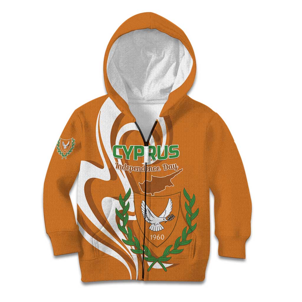Personalized Cyprus Independence Day 1960 Kid Hoodie Kbrs Cumhuriyeti Curve Style - Wonder Print Shop