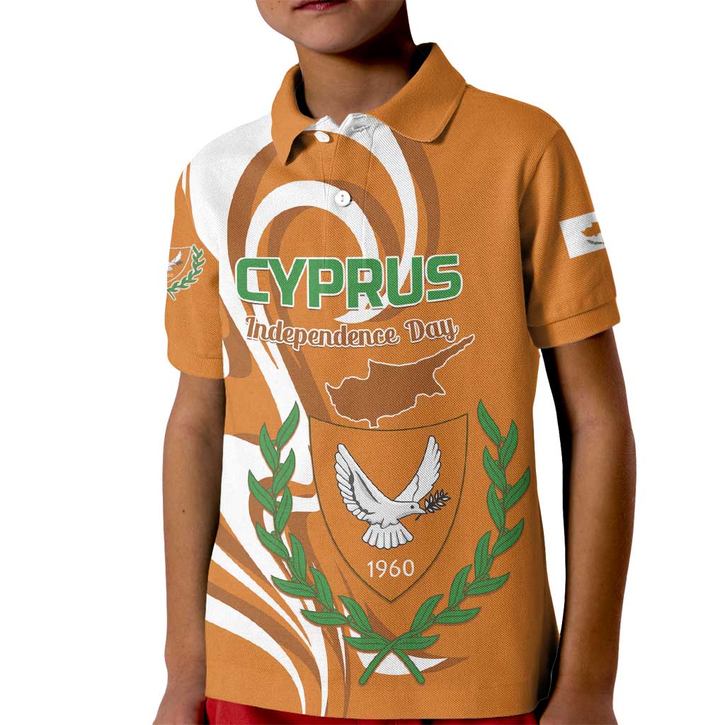 Personalized Cyprus Independence Day 1960 Kid Polo Shirt Kbrs Cumhuriyeti Curve Style - Wonder Print Shop