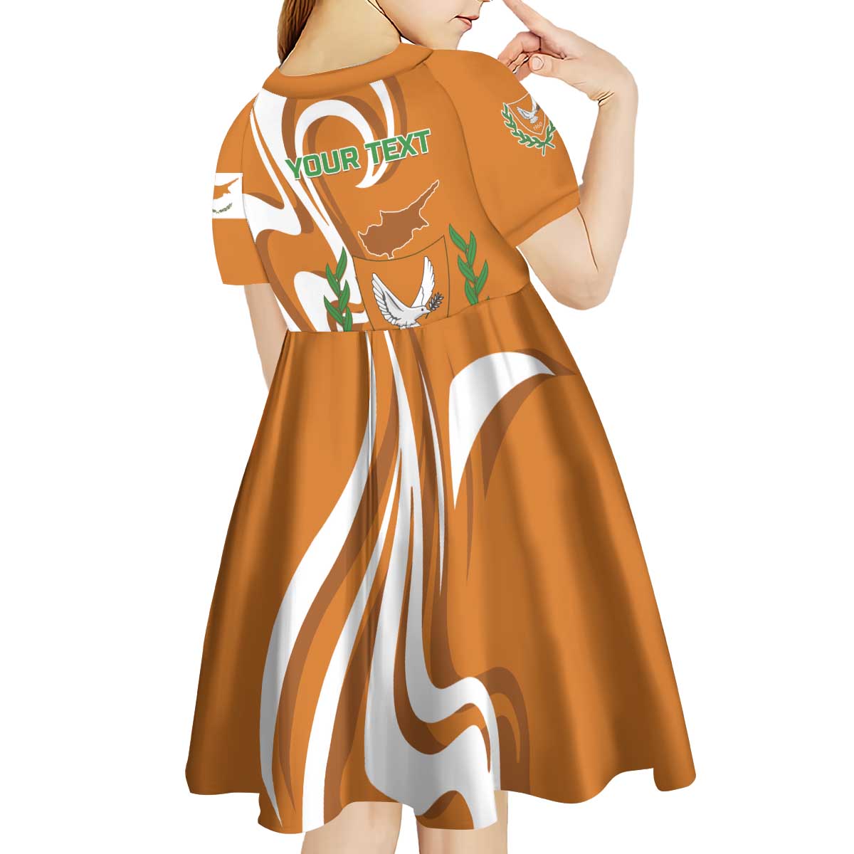 Personalized Cyprus Independence Day 1960 Kid Short Sleeve Dress Kbrs Cumhuriyeti Curve Style - Wonder Print Shop