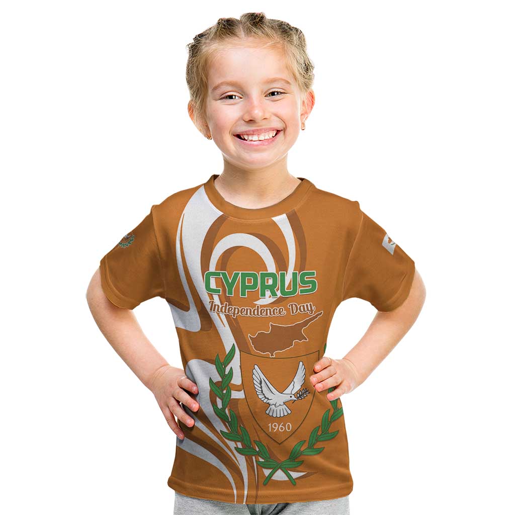 Personalized Cyprus Independence Day 1960 Kid T Shirt Kbrs Cumhuriyeti Curve Style - Wonder Print Shop
