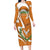 Personalized Cyprus Independence Day 1960 Long Sleeve Bodycon Dress Kbrs Cumhuriyeti Curve Style - Wonder Print Shop