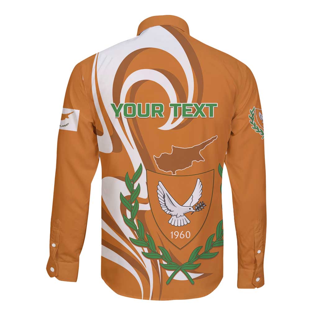 Personalized Cyprus Independence Day 1960 Long Sleeve Button Shirt Kbrs Cumhuriyeti Curve Style - Wonder Print Shop