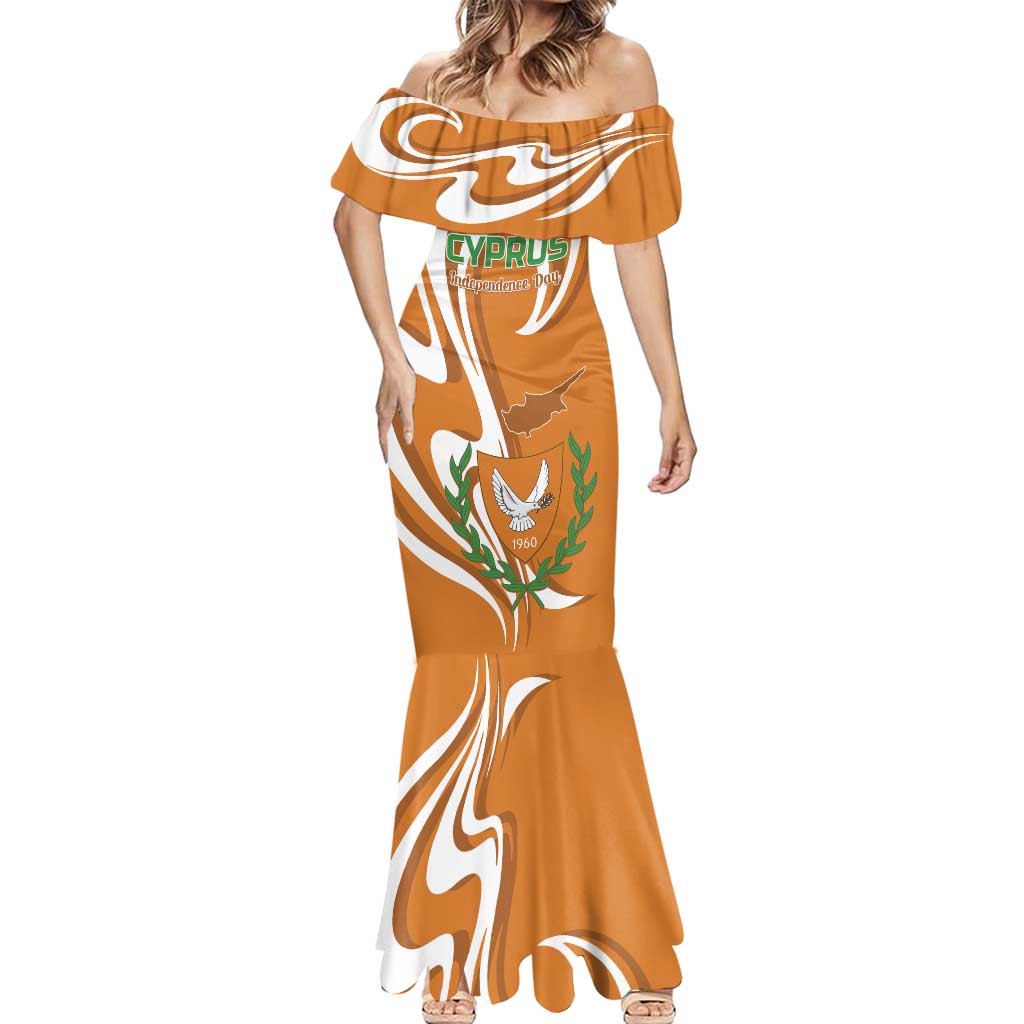 Personalized Cyprus Independence Day 1960 Mermaid Dress Kbrs Cumhuriyeti Curve Style - Wonder Print Shop