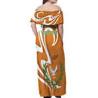 Personalized Cyprus Independence Day 1960 Off Shoulder Maxi Dress Kbrs Cumhuriyeti Curve Style - Wonder Print Shop