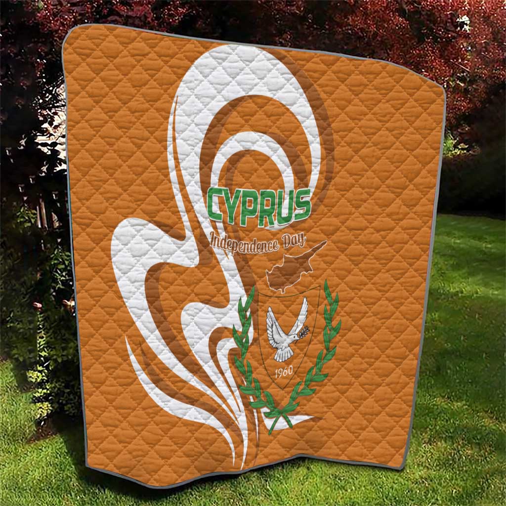 Personalized Cyprus Independence Day 1960 Quilt Kbrs Cumhuriyeti Curve Style - Wonder Print Shop