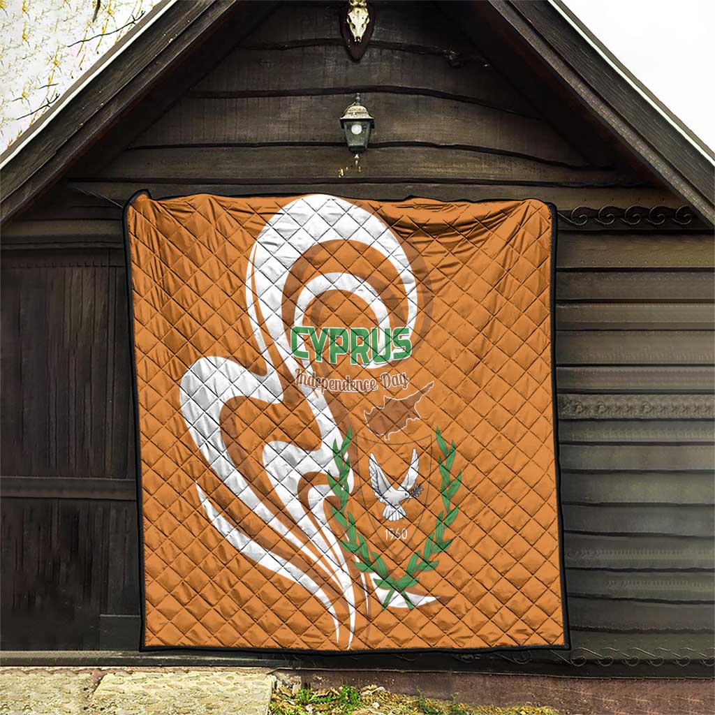 Personalized Cyprus Independence Day 1960 Quilt Kbrs Cumhuriyeti Curve Style - Wonder Print Shop