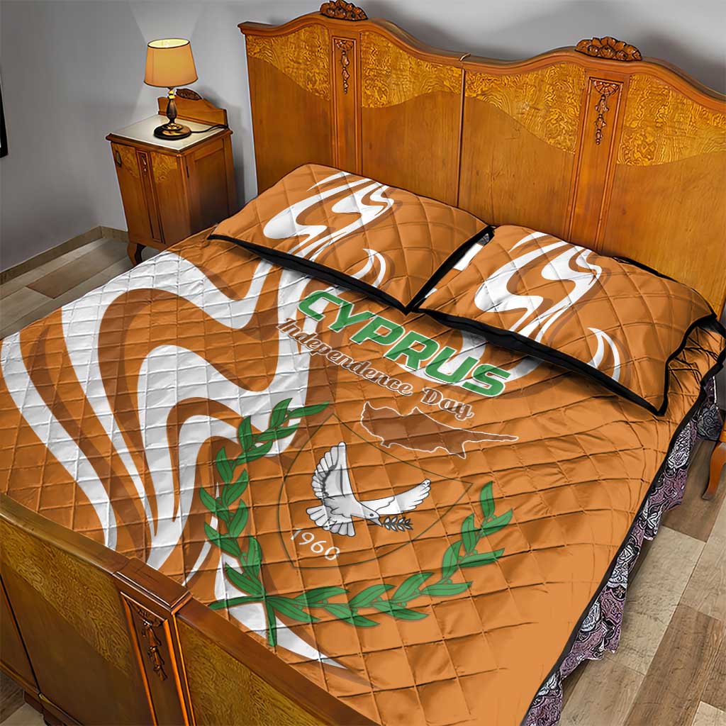 Personalized Cyprus Independence Day 1960 Quilt Bed Set Kbrs Cumhuriyeti Curve Style - Wonder Print Shop