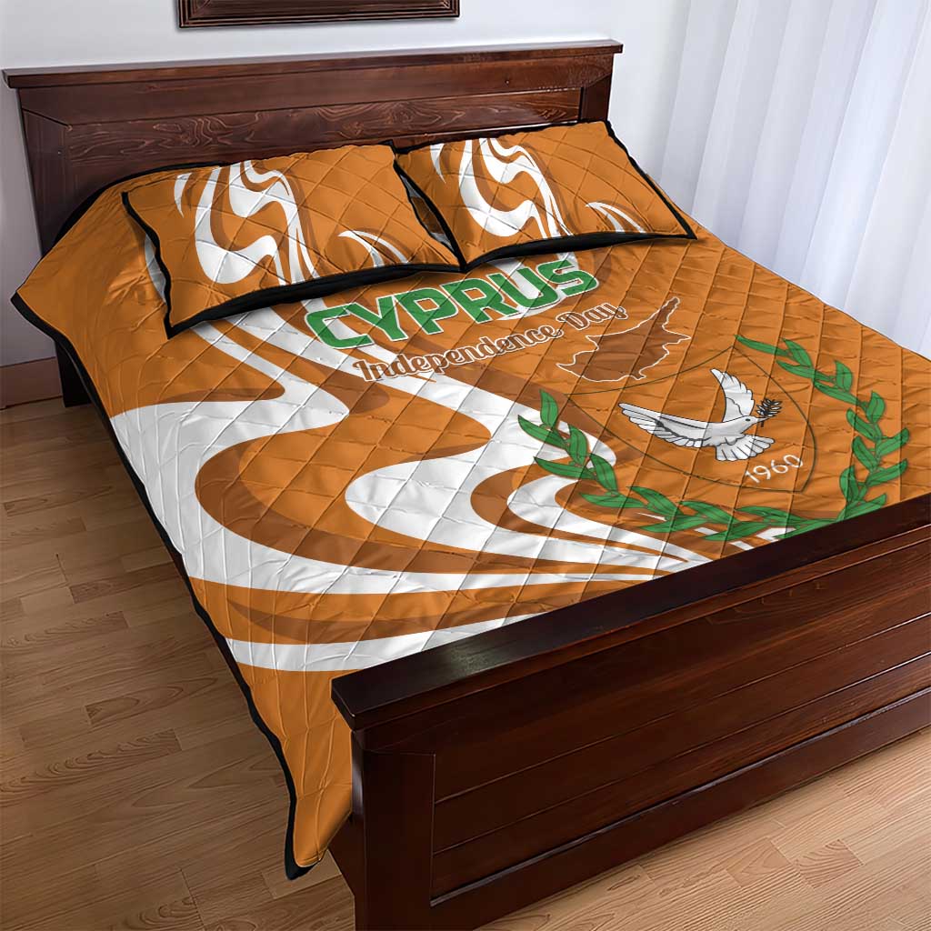Personalized Cyprus Independence Day 1960 Quilt Bed Set Kbrs Cumhuriyeti Curve Style - Wonder Print Shop