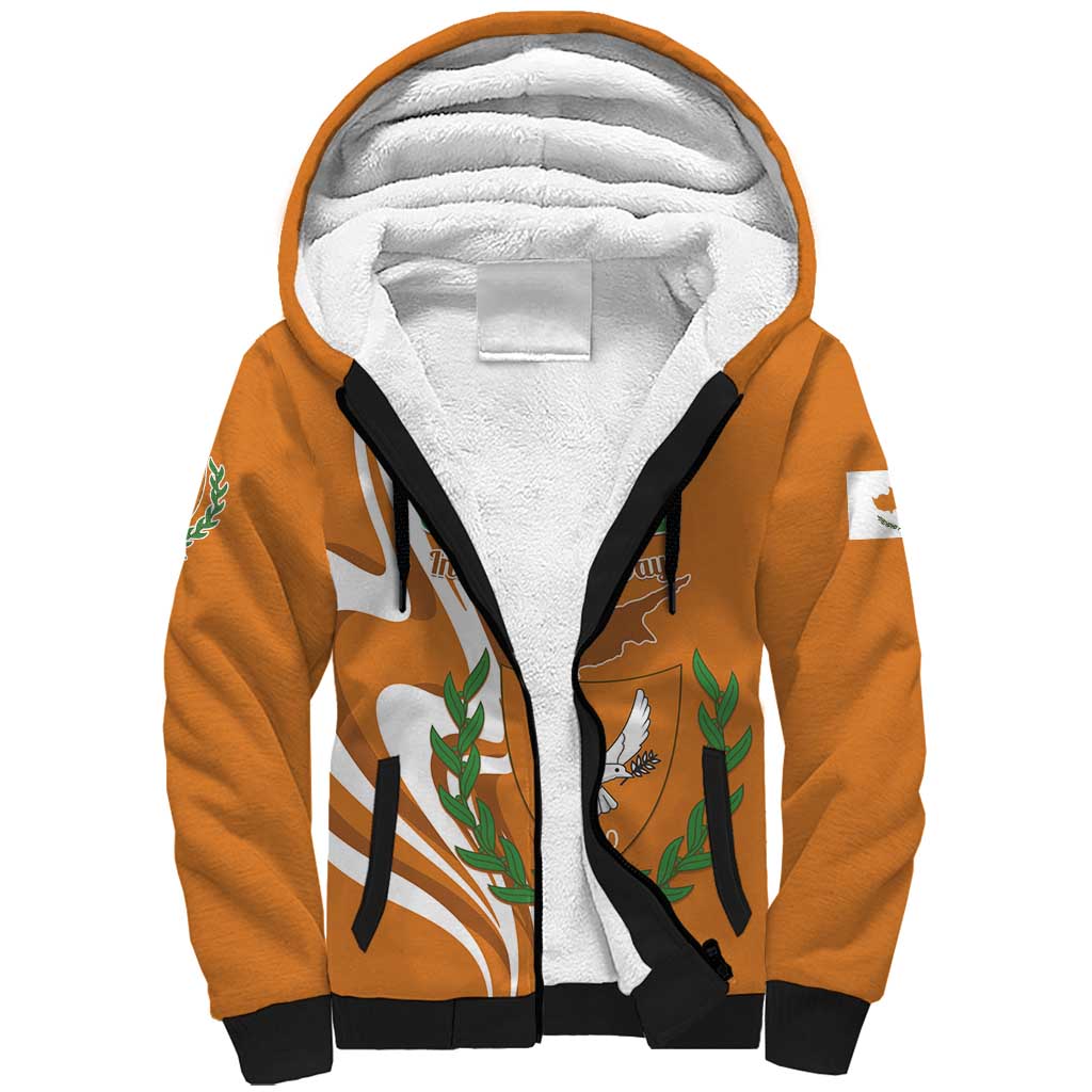 Personalized Cyprus Independence Day 1960 Sherpa Hoodie Kbrs Cumhuriyeti Curve Style - Wonder Print Shop