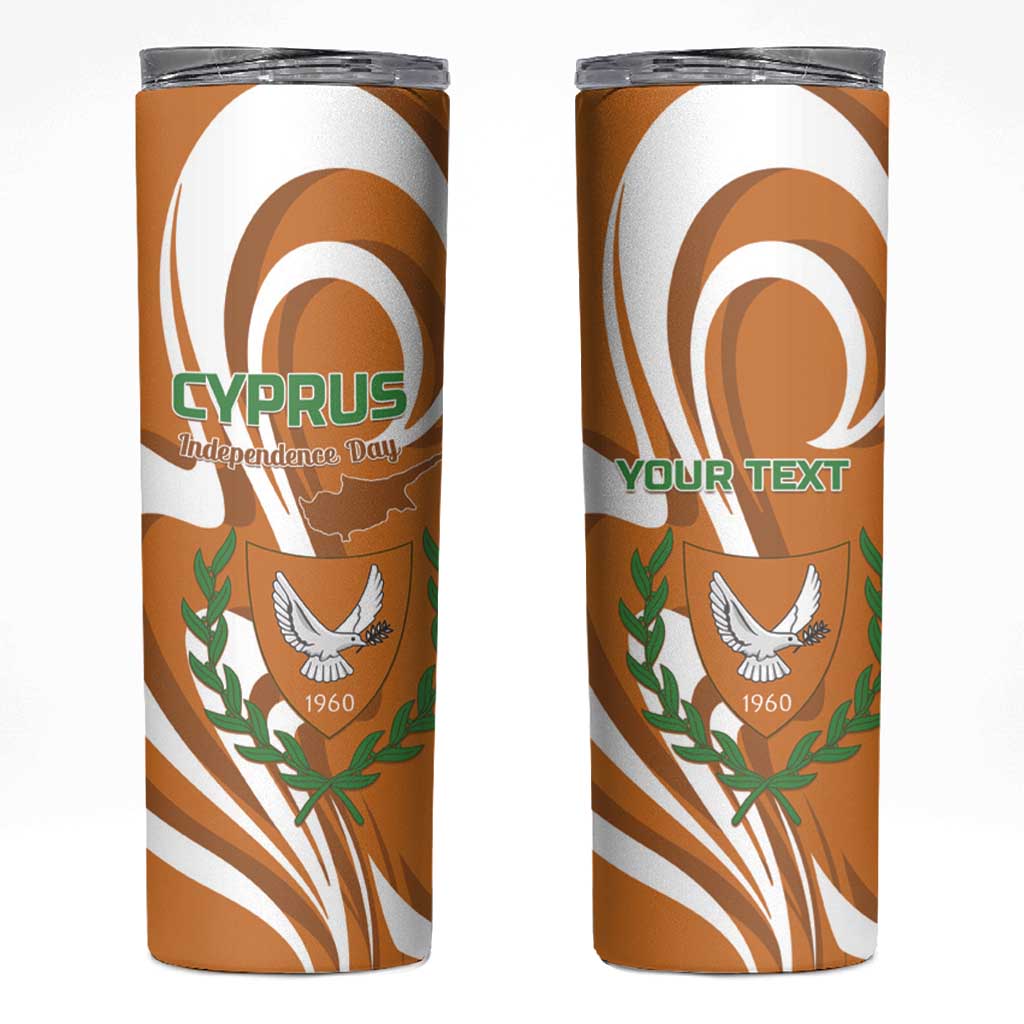 Personalized Cyprus Independence Day 1960 Skinny Tumbler Kbrs Cumhuriyeti Curve Style - Wonder Print Shop
