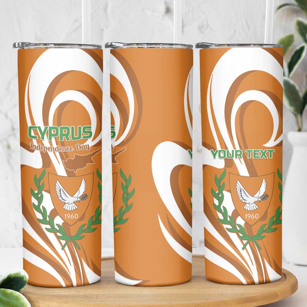 Personalized Cyprus Independence Day 1960 Skinny Tumbler Kbrs Cumhuriyeti Curve Style - Wonder Print Shop
