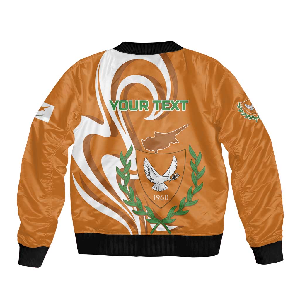 Personalized Cyprus Independence Day 1960 Sleeve Zip Bomber Jacket Kbrs Cumhuriyeti Curve Style - Wonder Print Shop