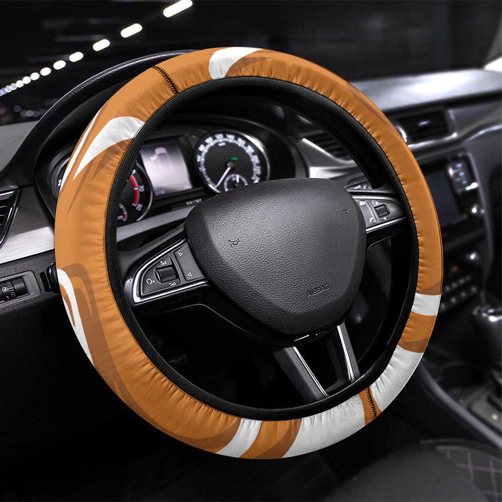 Cyprus Independence Day 1960 Steering Wheel Cover Kbrs Cumhuriyeti Curve Style - Wonder Print Shop