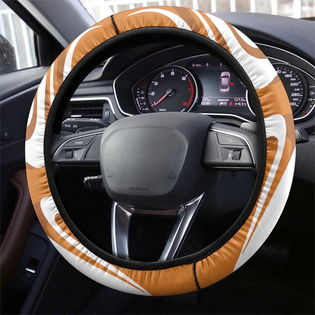 Cyprus Independence Day 1960 Steering Wheel Cover Kbrs Cumhuriyeti Curve Style - Wonder Print Shop