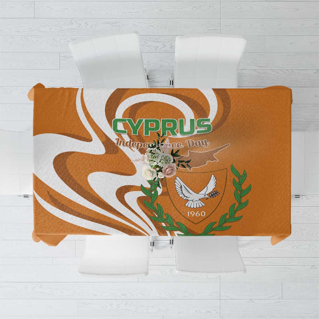 Personalized Cyprus Independence Day 1960 Tablecloth Kbrs Cumhuriyeti Curve Style - Wonder Print Shop