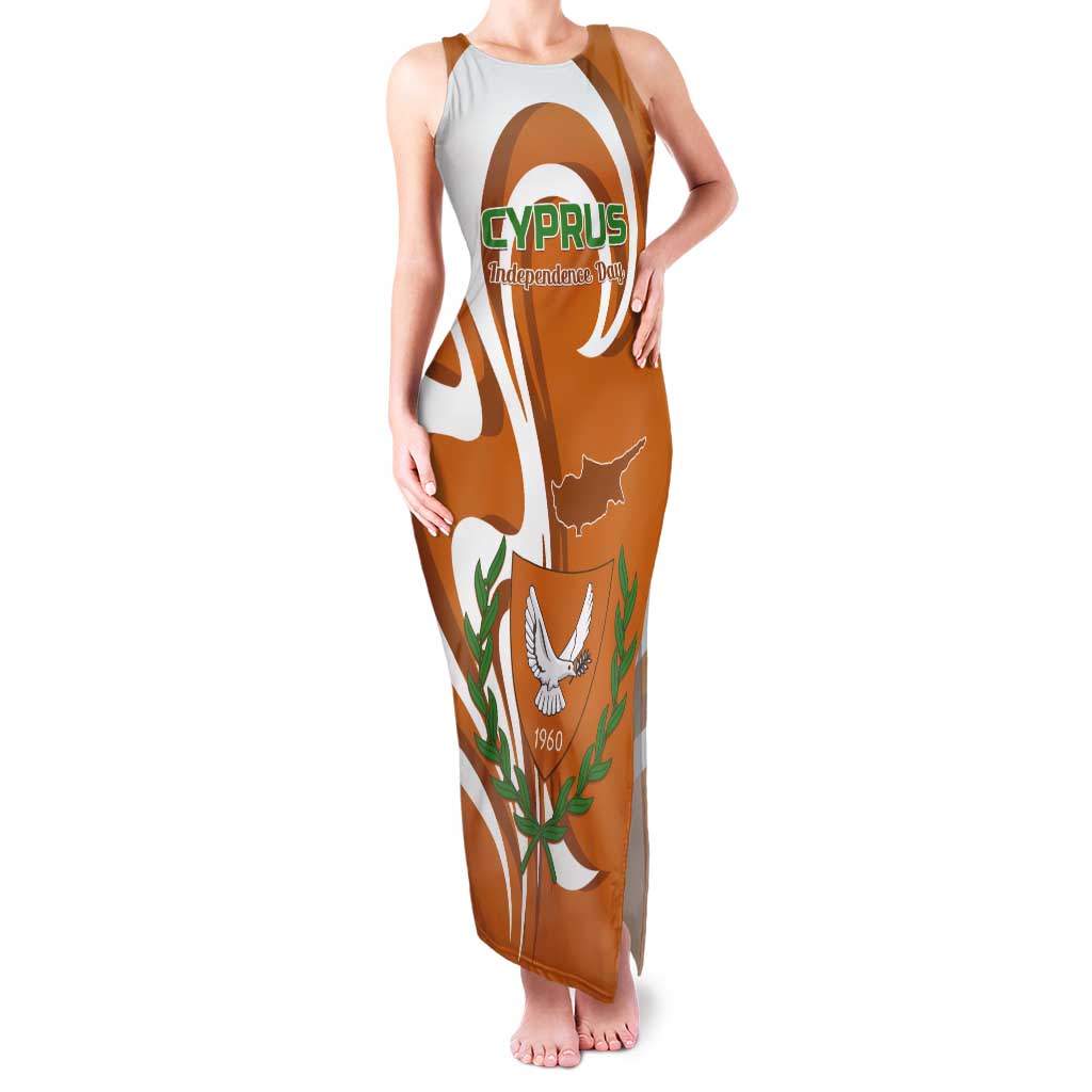 Personalized Cyprus Independence Day 1960 Tank Maxi Dress Kbrs Cumhuriyeti Curve Style - Wonder Print Shop