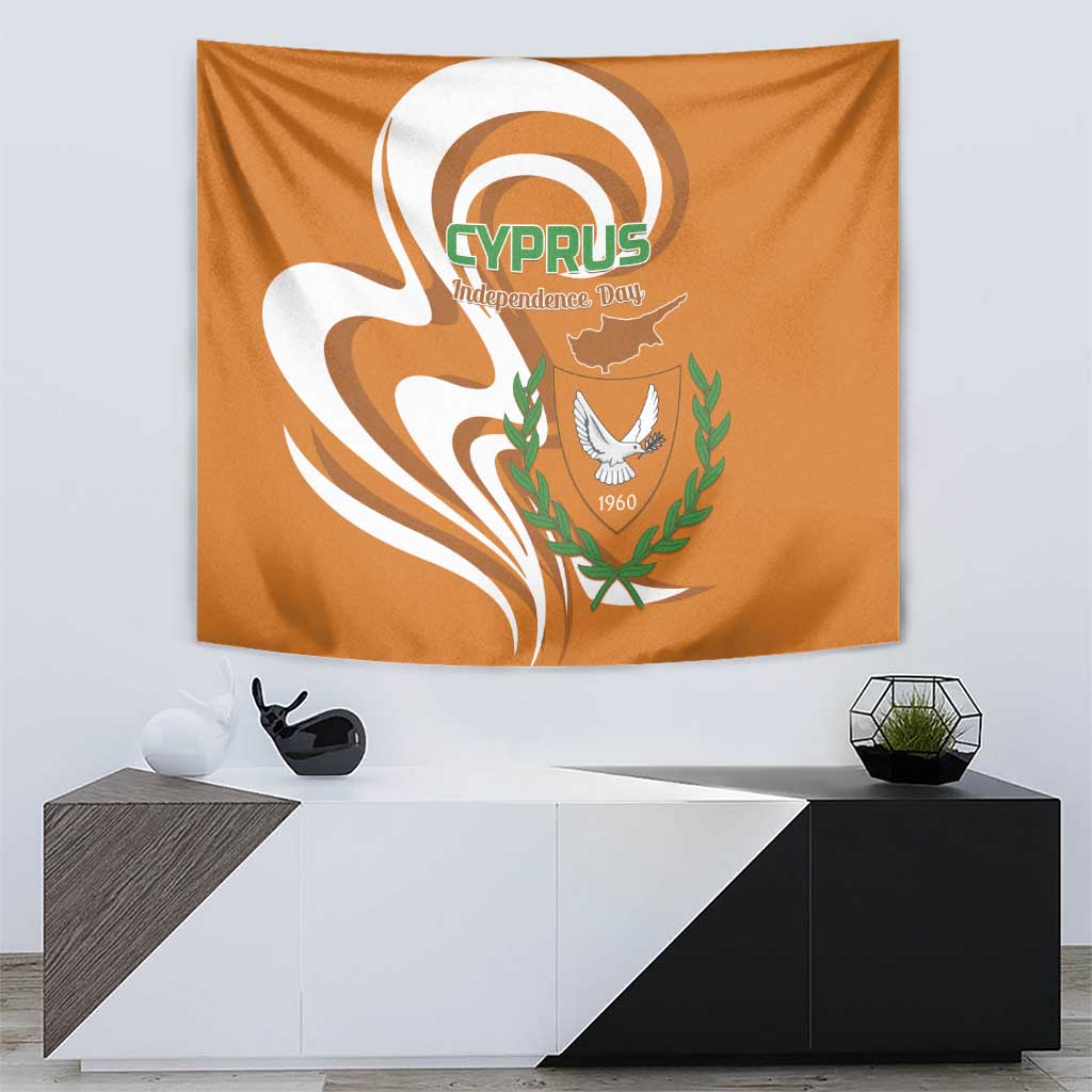 Personalized Cyprus Independence Day 1960 Tapestry Kbrs Cumhuriyeti Curve Style - Wonder Print Shop