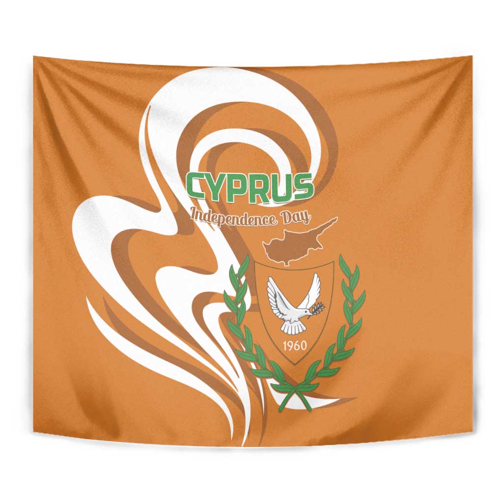 Personalized Cyprus Independence Day 1960 Tapestry Kbrs Cumhuriyeti Curve Style - Wonder Print Shop