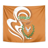 Personalized Cyprus Independence Day 1960 Tapestry Kbrs Cumhuriyeti Curve Style - Wonder Print Shop