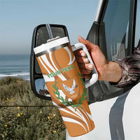 Personalized Cyprus Independence Day 1960 Tumbler With Handle Kbrs Cumhuriyeti Curve Style - Wonder Print Shop