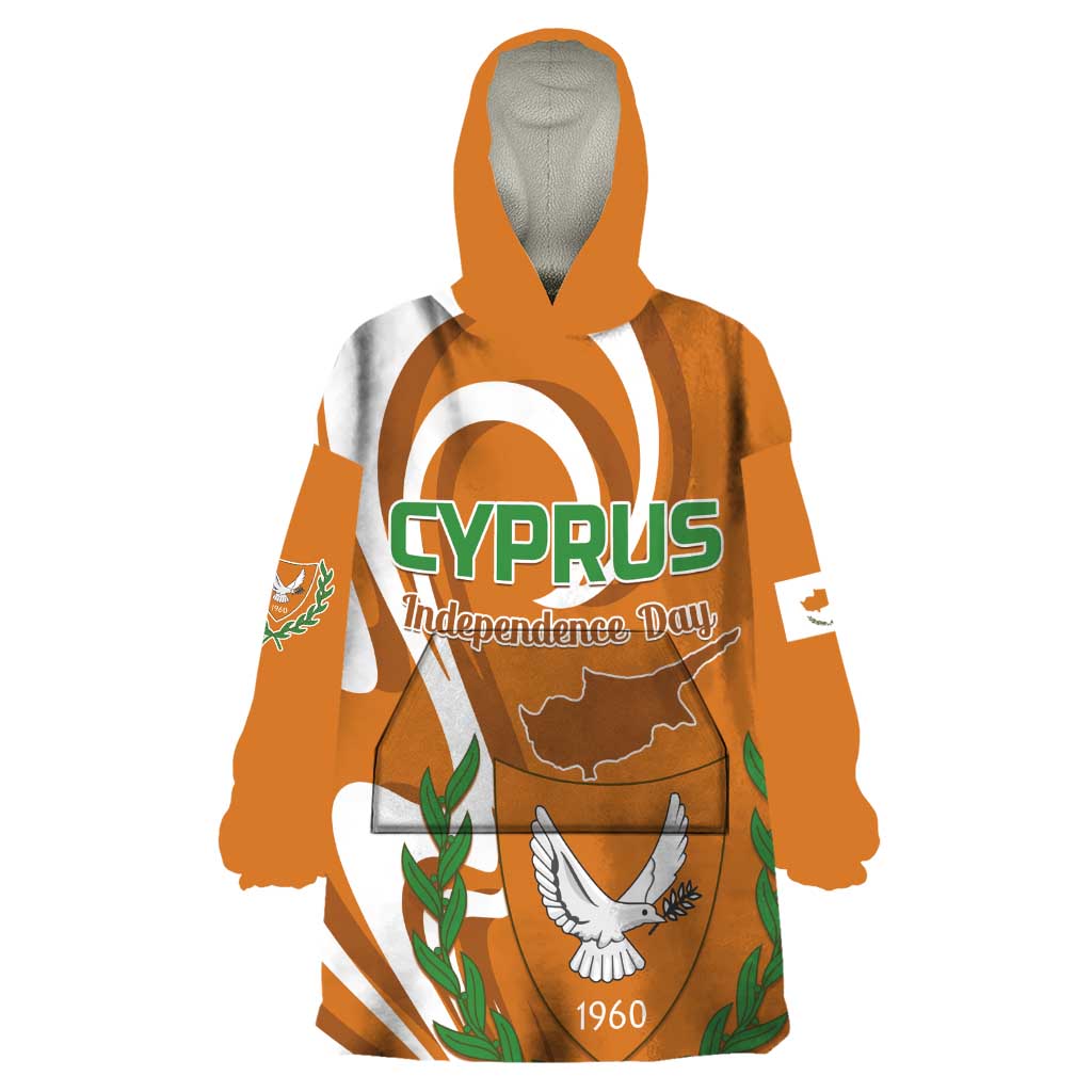 Personalized Cyprus Independence Day 1960 Wearable Blanket Hoodie Kbrs Cumhuriyeti Curve Style - Wonder Print Shop