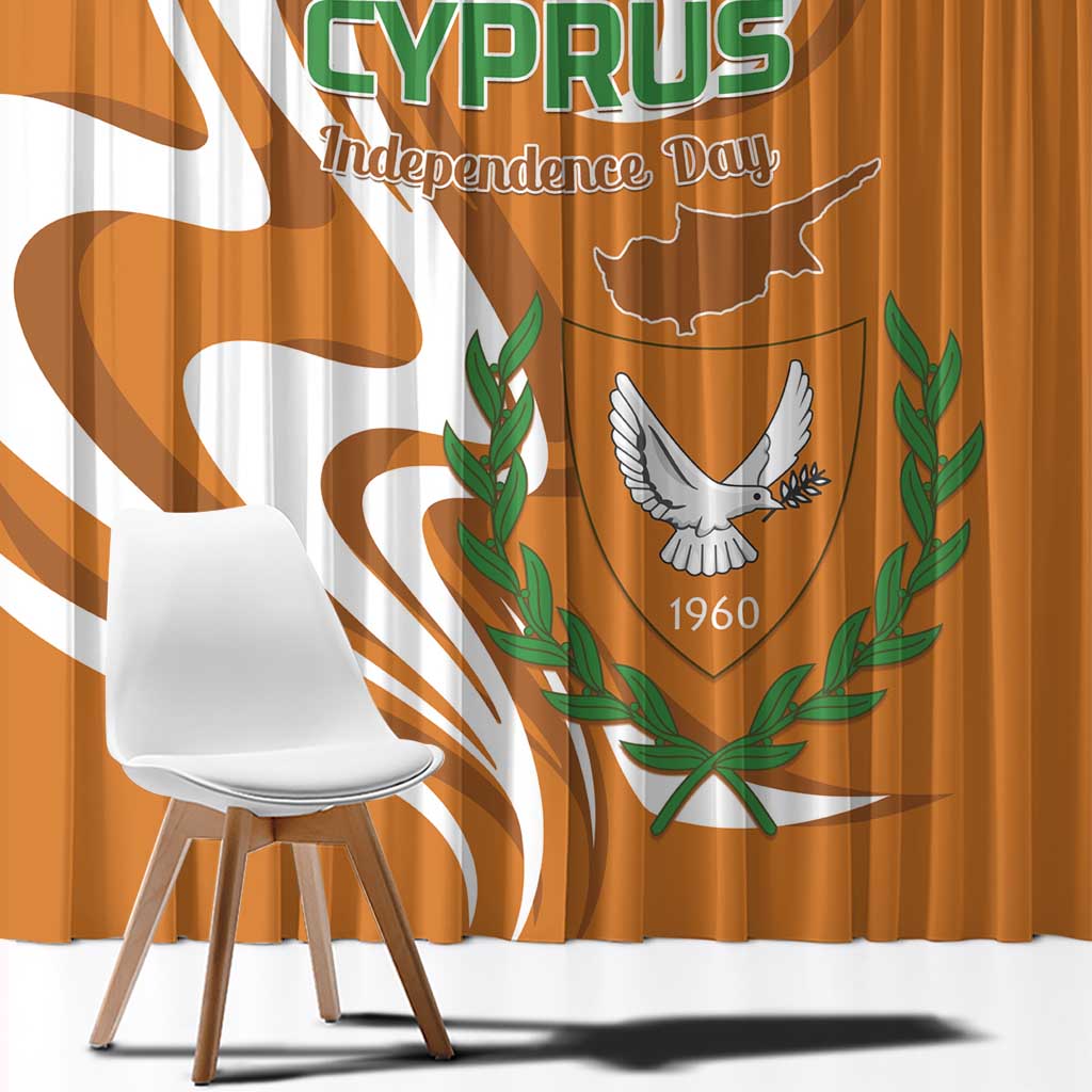 Personalized Cyprus Independence Day 1960 Window Curtain Kbrs Cumhuriyeti Curve Style - Wonder Print Shop