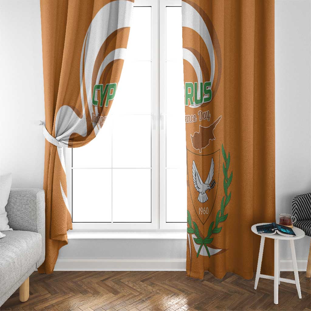 Personalized Cyprus Independence Day 1960 Window Curtain Kbrs Cumhuriyeti Curve Style - Wonder Print Shop