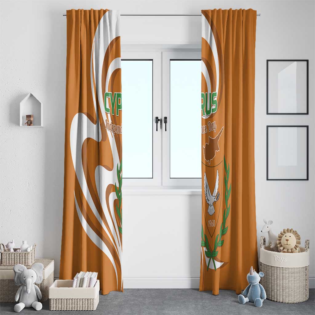 Personalized Cyprus Independence Day 1960 Window Curtain Kbrs Cumhuriyeti Curve Style - Wonder Print Shop