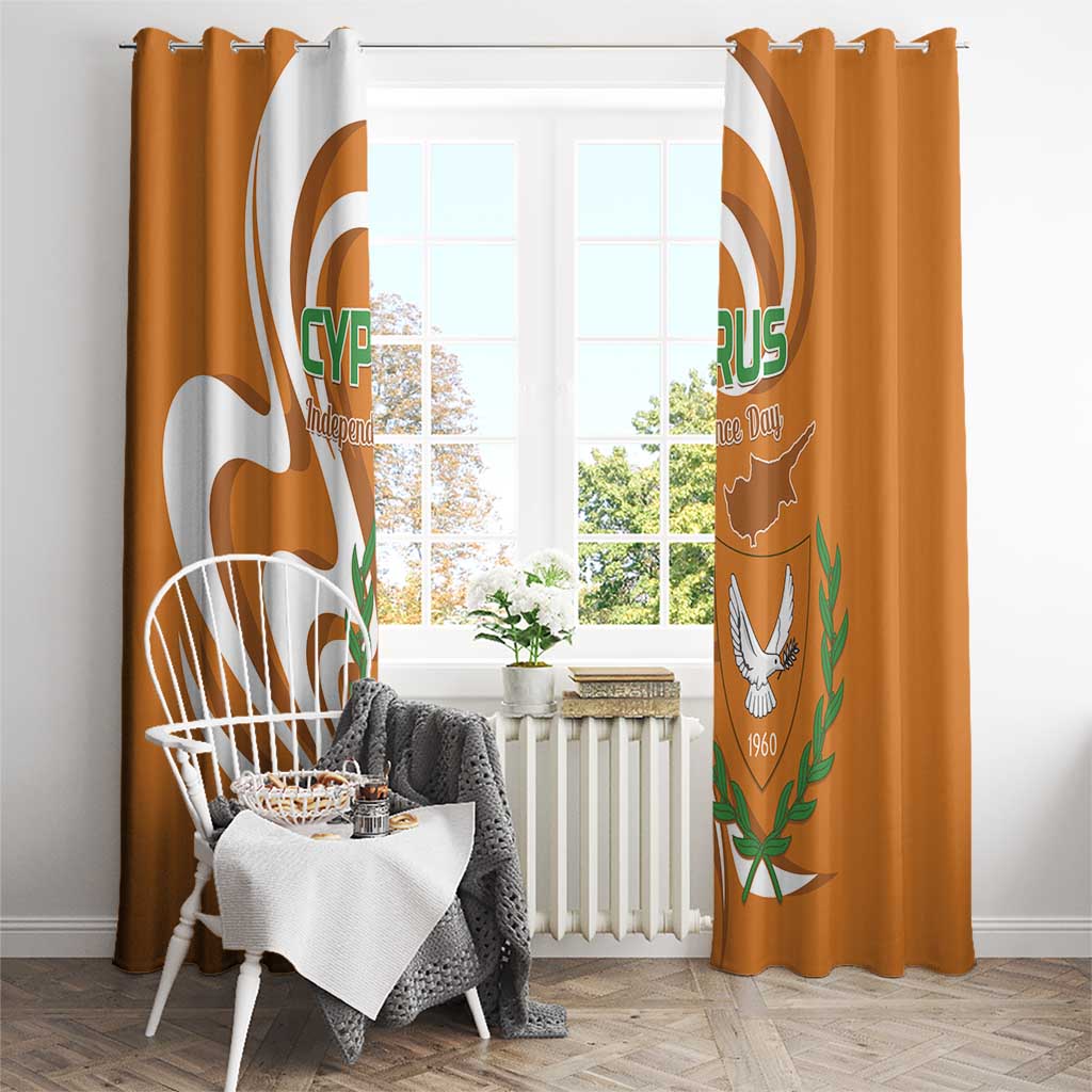 Personalized Cyprus Independence Day 1960 Window Curtain Kbrs Cumhuriyeti Curve Style - Wonder Print Shop
