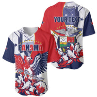Personalized Panama Harpy Eagle Baseball Jersey Pro Mundi Beneficio Flor del Espiritu Santo - Wonder Print Shop