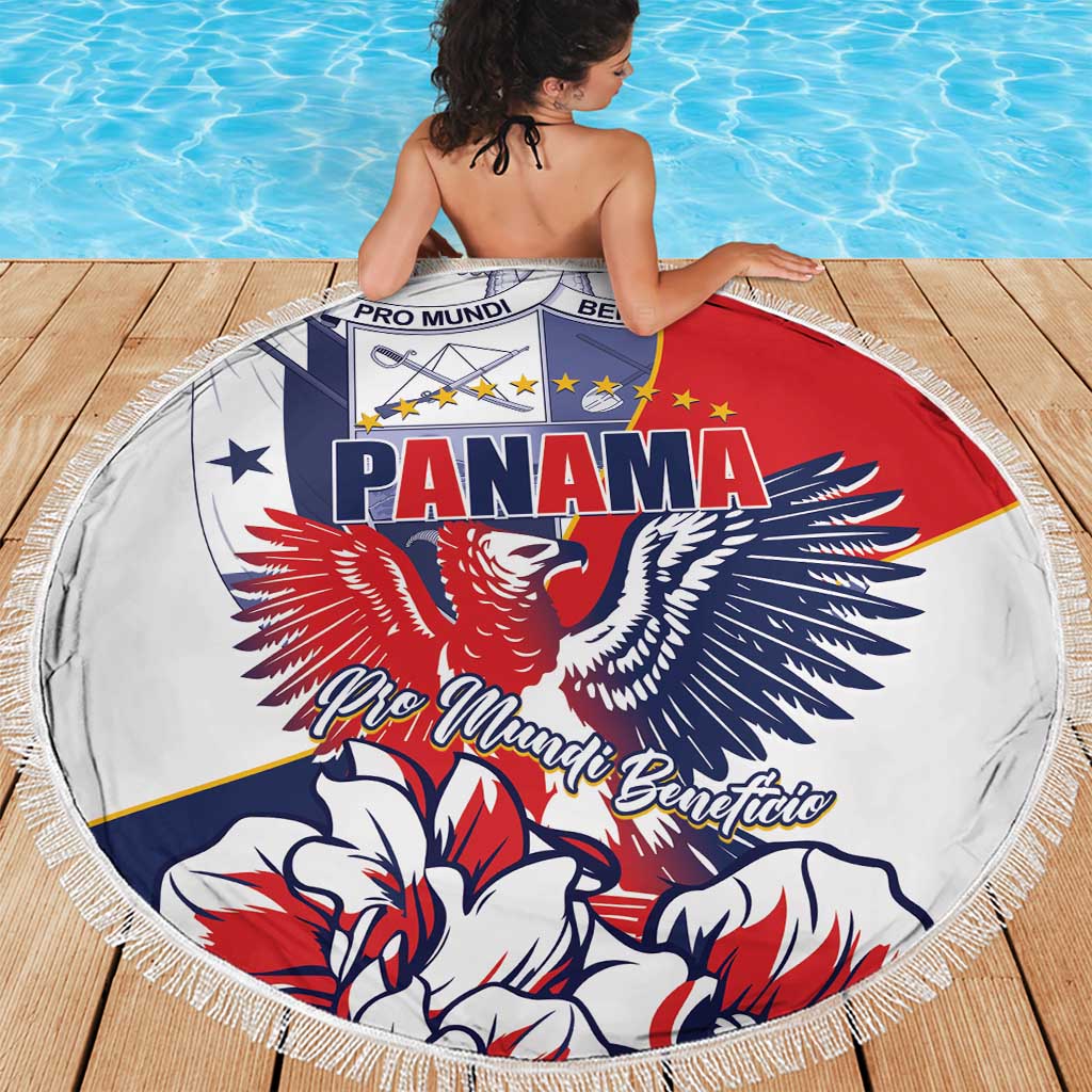 Panama Harpy Eagle Beach Blanket Pro Mundi Beneficio Flor del Espiritu Santo - Wonder Print Shop