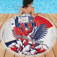 Panama Harpy Eagle Beach Blanket Pro Mundi Beneficio Flor del Espiritu Santo - Wonder Print Shop