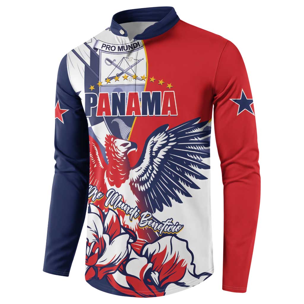 Personalized Panama Harpy Eagle Button Sweatshirt Pro Mundi Beneficio Flor del Espiritu Santo - Wonder Print Shop