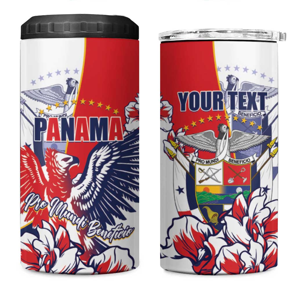 Personalized Panama Harpy Eagle 4 in 1 Can Cooler Tumbler Pro Mundi Beneficio Flor del Espiritu Santo - Wonder Print Shop