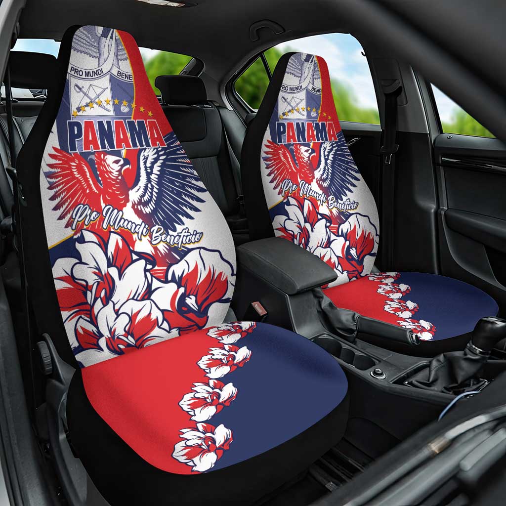 Panama Harpy Eagle Car Seat Cover Pro Mundi Beneficio Flor del Espiritu Santo - Wonder Print Shop