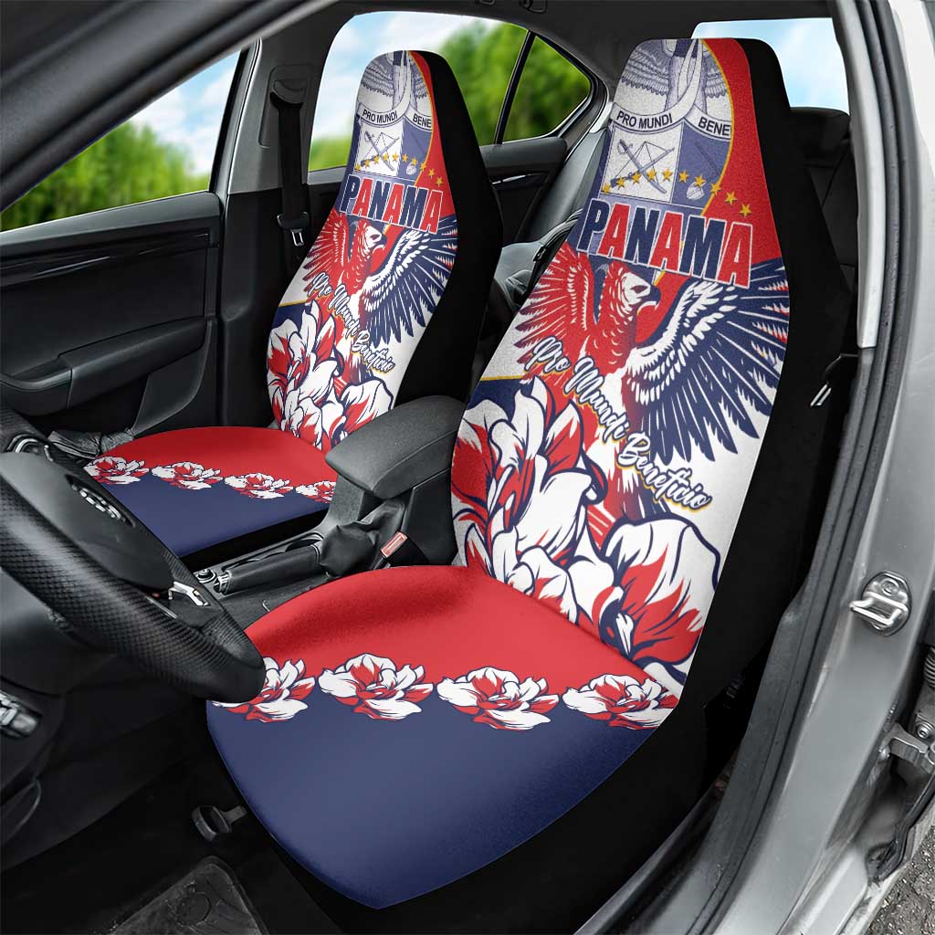 Panama Harpy Eagle Car Seat Cover Pro Mundi Beneficio Flor del Espiritu Santo - Wonder Print Shop